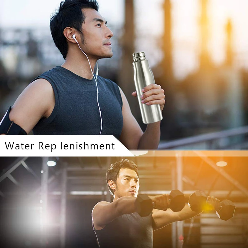 Cycling Sports Stainless Steel Water Bottle Drinking Cup Leakproof