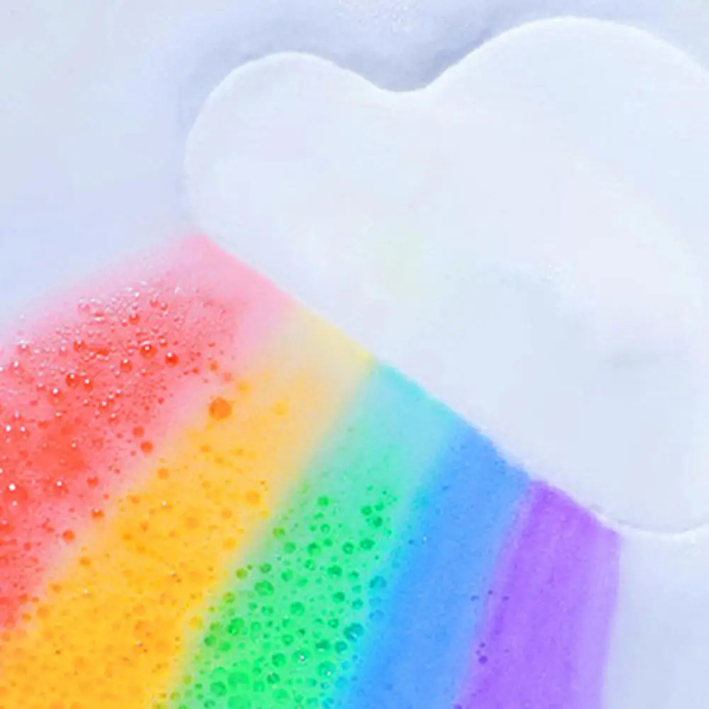 Dropship Retail Box Natural Skin Care Cloud Rainbow Bath Salt Exfoliating Moisturizing Bubble Bath Bombs Ball 4