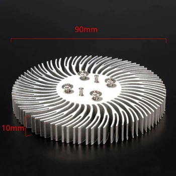 

Round Spiral Aluminum Heatsink Cooler Led Heat Sink Radiator 90*10mm For 10W High Power LED Light Lamp