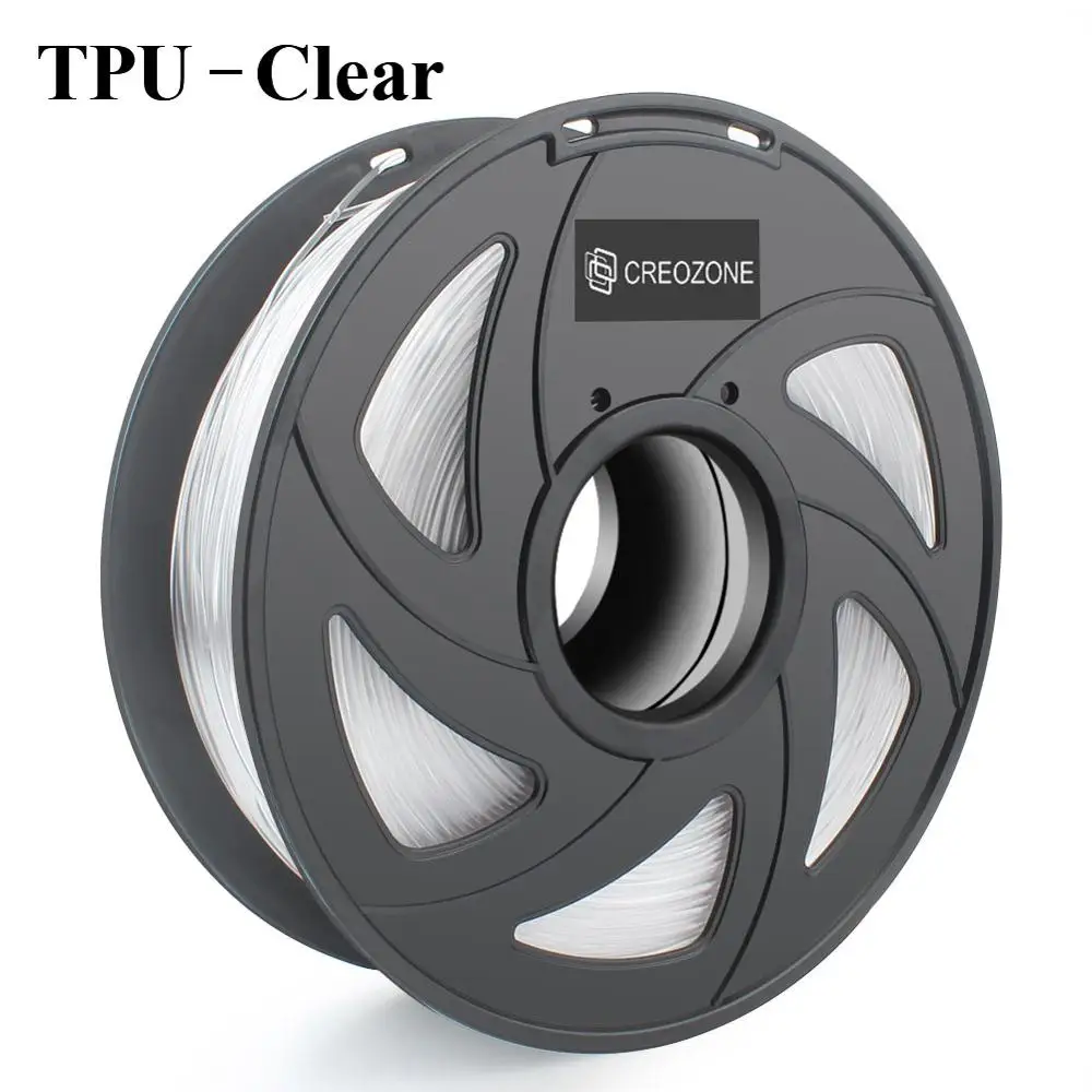 TPU-Clear 3D нить CREOZONE 1,75 мм 1 кг PLA ABS TPU PETG углеродная новая шелковая нить 3D пластиковая нить для принтера из России и Испании - Цвет: TPU-Clear