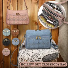  Hollowing Out Crossbody Bag Women Retro Fashion Shoulder Bags Shopping Cosmetics Coins Card Organizer Card Holder Women's Gift 