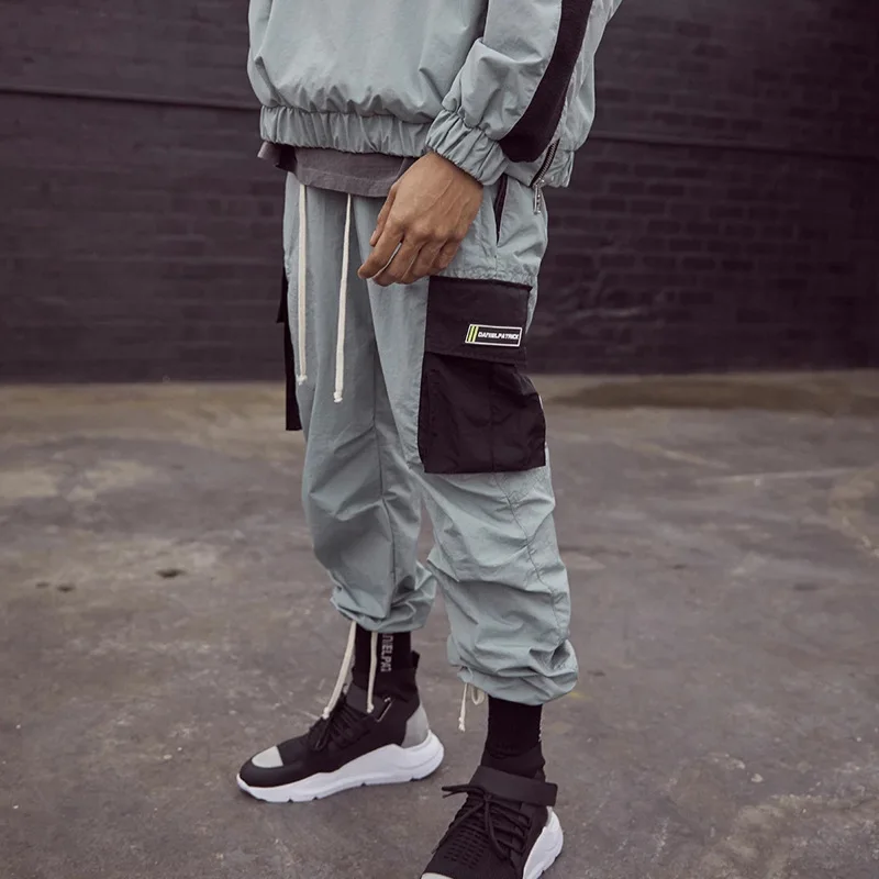 Cargo Pants Men Streetwear Hip Hop Harem Joggers Harajuku Multi Pockets 2020 Casual Track Drawstring Male Trousers | Мужская одежда