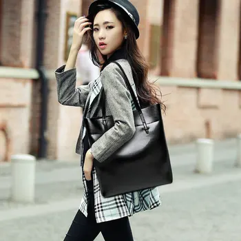 

2019 Women's New Fashion Tote Female Luxury Oil Wax Leather Bag Vintage Lady Female Handbags Waterproof Shoulder Bags Zipper Bag