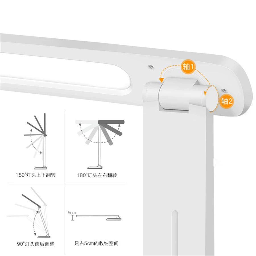 USB Перезаряжаемый Светодиодный настольный светильник с сенсорным затемнением, настольная лампа для детей, для чтения, кабинета, прикроватной кровати, спальни, гостиной