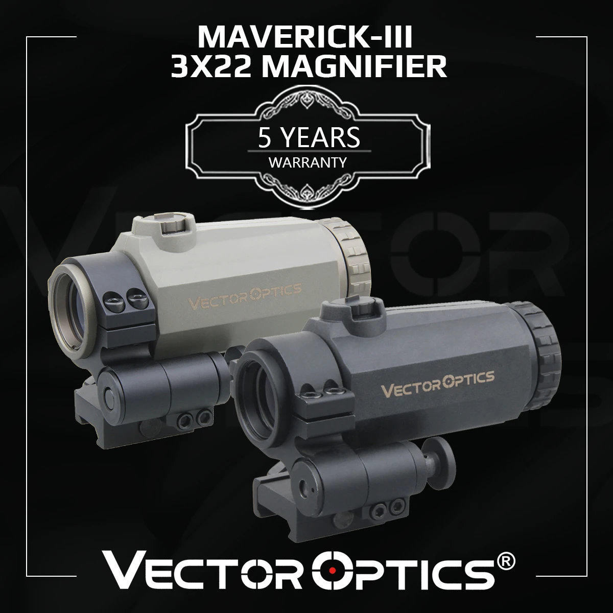 トイガン VECTOR OPTICS Vector Optics 3x26 Magnifier With Flip To Side Mount For Red