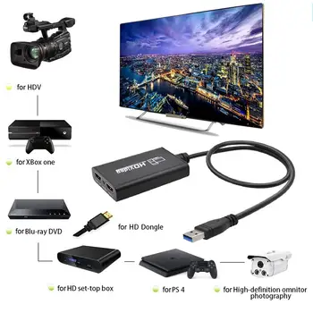

USB 3.0 HDMI Capture Card High-speed Driver-free Live Video Capture Recording Box