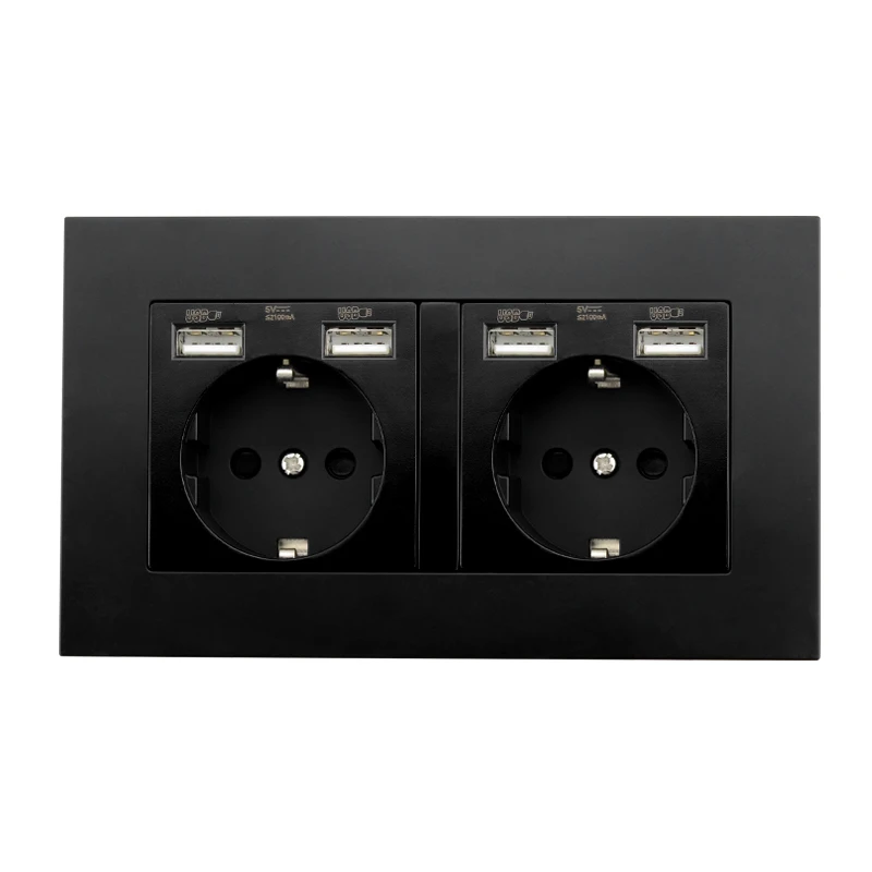 Atlectric PC Frame Dual DE EU штепсельная розетка с USB Мобильный телефон зарядный порт