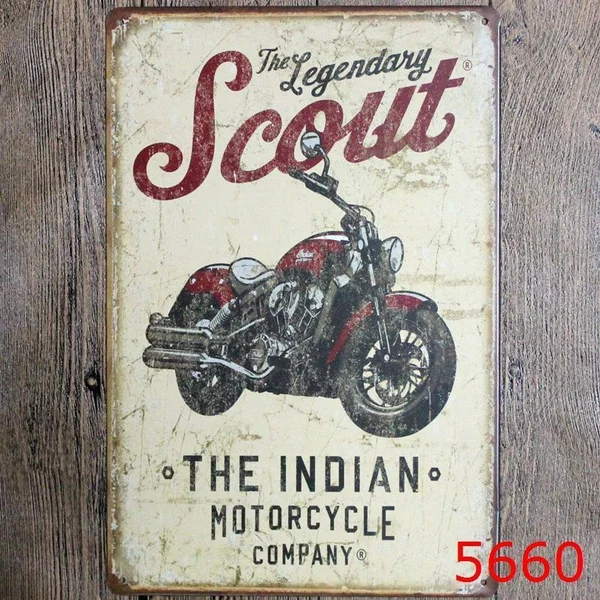 Cartel Retro De Lata De Metal, Legendary Scout, Barra Con Motor, Pub, Hogar, Arte De Cafeteria