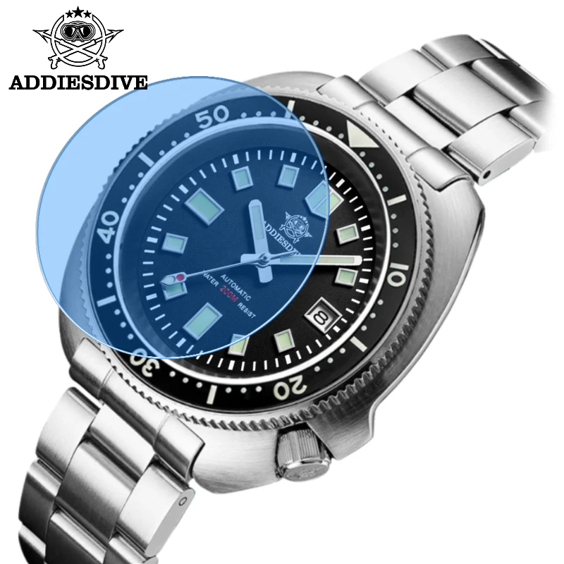 ADDIESDIVE Men's Diver Watch C3 Super Luminous Relogio Masculino 20Bar Waterproof  NH35 Automatic Mechanical Watches