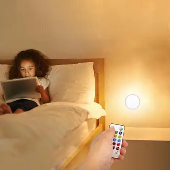 

Smart Pat Lights Remote Control LED Under Cabinet Light Small and Light Durable Elegant and Generous Stair Bedside Night Lamp