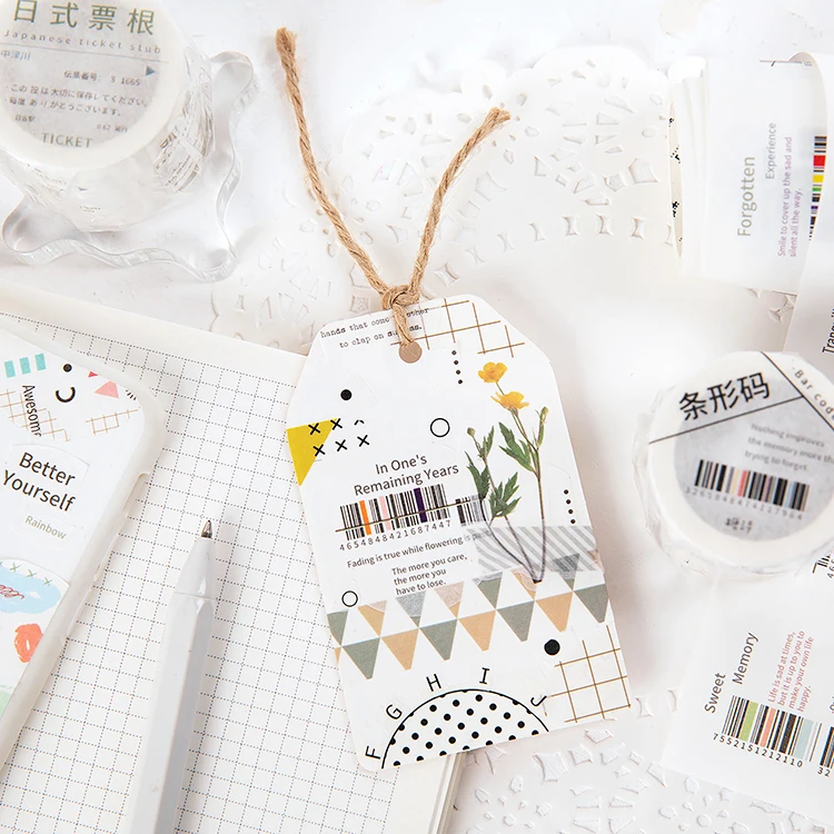 Многофункциональные Декоративные из рисовой бумаги ленты Bullet Journal васи лента набор клейкая лента DIY Скрапбукинг наклейка этикетка японские канцелярские принадлежности
