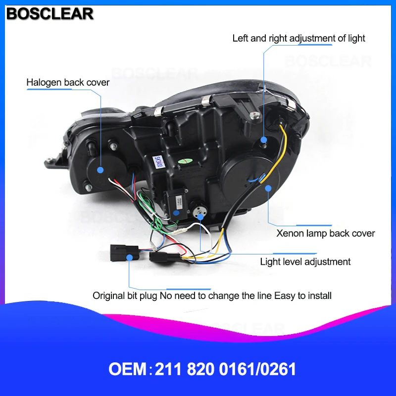 Автомобильные фары для Mercedes Benz E class W211 E240 E200 E280 W212 E180 E200L E260L E300 фары Hid Xenon луч линзы Led Tear Eye