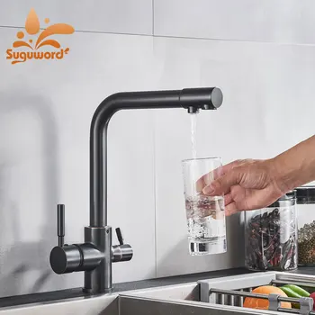

multiple Purified Kitchen Sink Faucet Purified Water Hot and Cold Mixer dual handle crane tap