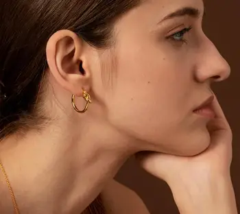 

Timeless Wonder Brass Geo Knot Drop Earrings Women Jewelry Gothic Top Runway Designer Party Hip Hop Trendy Ins Rare Fancy 3511