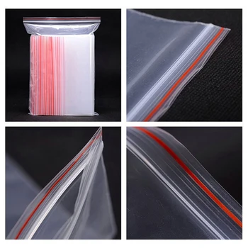 

6" x 8.6", 4 Mil (Pack of 100) Clear Heavy Duty Zipper Reclosable Plastic Bags 15x22cm