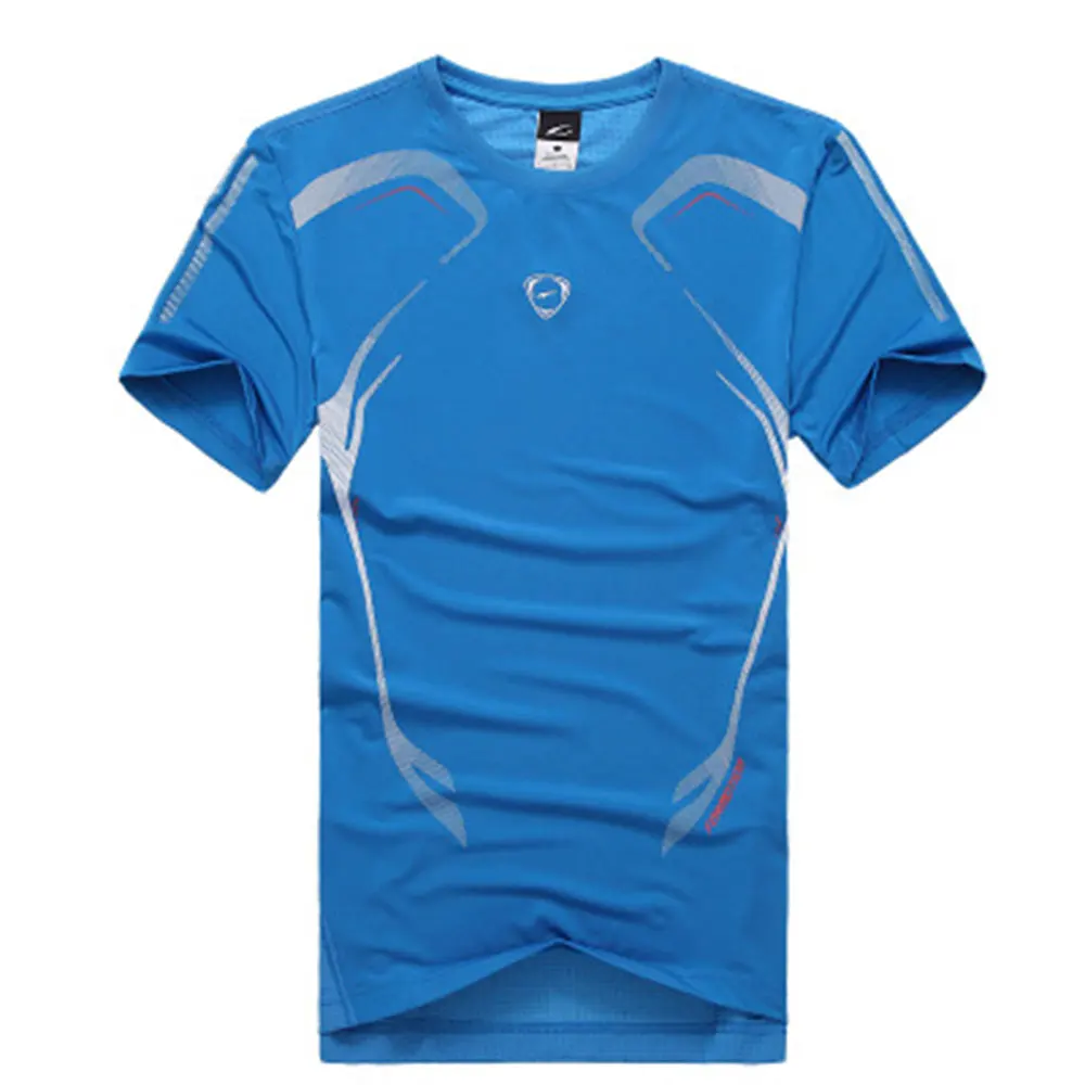 Для мужчин Спорт Бег футболка Фитнес мышцы дышащая быстросохнущая стрейч топ, футболка, рубашка