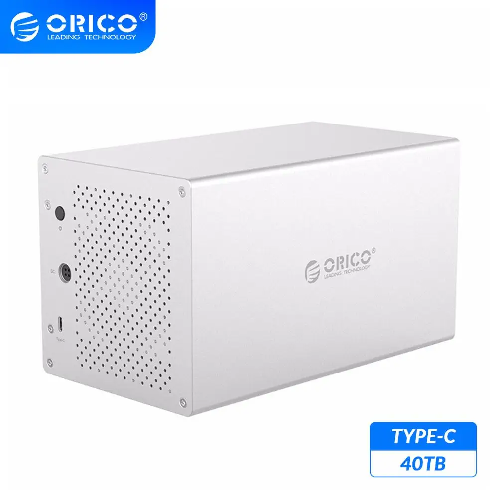 Корпус для жесткого диска ORICO WS Series 3 5 дюйма 4 отсека Тип C алюминиевая поддержка 40