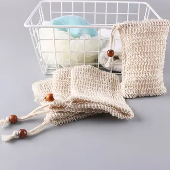 

2pcs Soap Foaming Net Bag Double Layers Easy Bubble Mesh Bag Soft Skin Cleaner Tools Soap Storage Bathroom Accessories