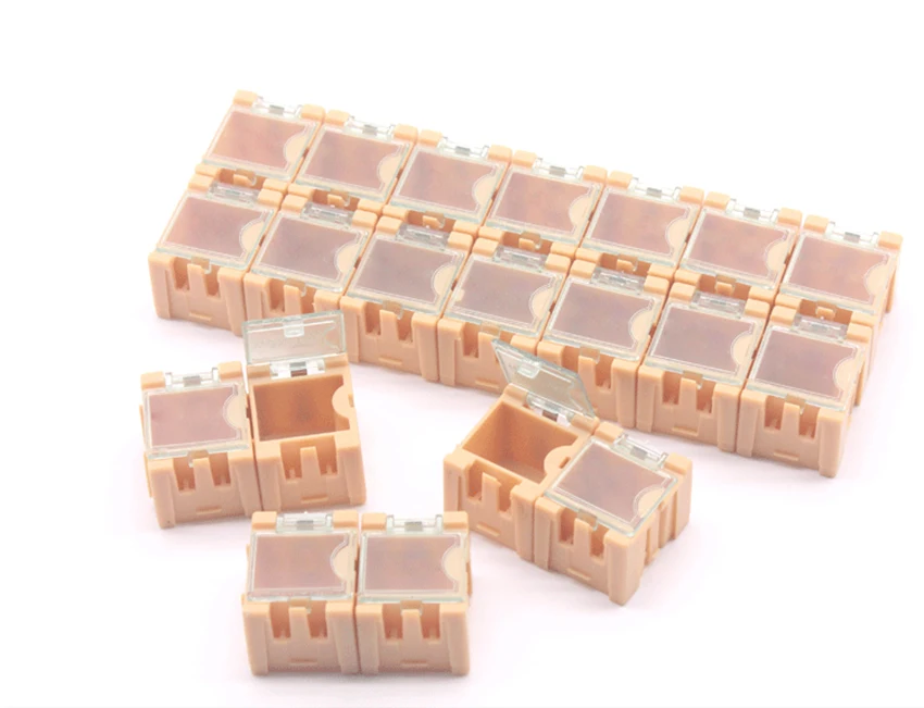 SMD SMT IC коробка для хранения компонентов контейнер прозрачные части коробка с отделениями бескорпусный резистор чехол многоцелевой Пластиковый Органайзер