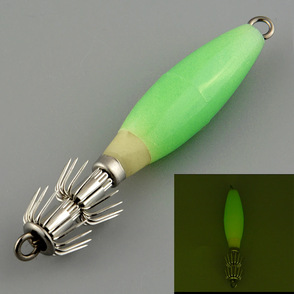 

Fishing Lures Hook Fishhooks Bait Drop Shipping Noctilucent Squid Sleeve-Fish Night Fish