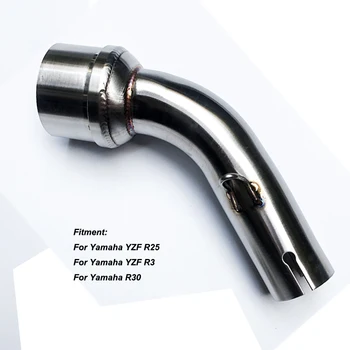 

Motorcycle Motorbike Original Factory Exhaust Mid Connecting Link Pipe Adapter Elbow For YAMAHA YZF R25 R30 R3 2014-2018 15 16