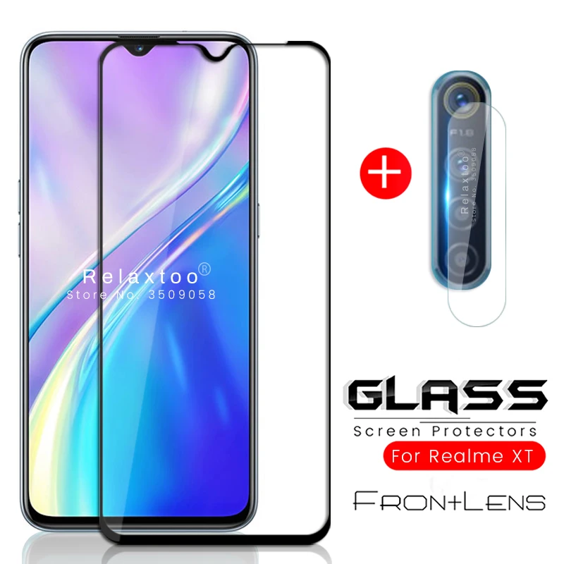 2-in-1 realmi xt glass camera protector for oppo realme xt x t tx protective glas on realmext 6.4'' armor steklo protection film