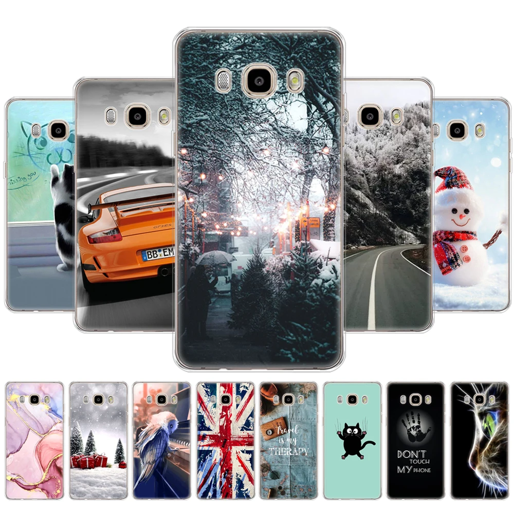 Custodia Per Samsung Galaxy J7 J5 2016 Custodia J710 510F Cover Per Samsung J7 J5 2016 Custodia Shell Inverno Neve Natale