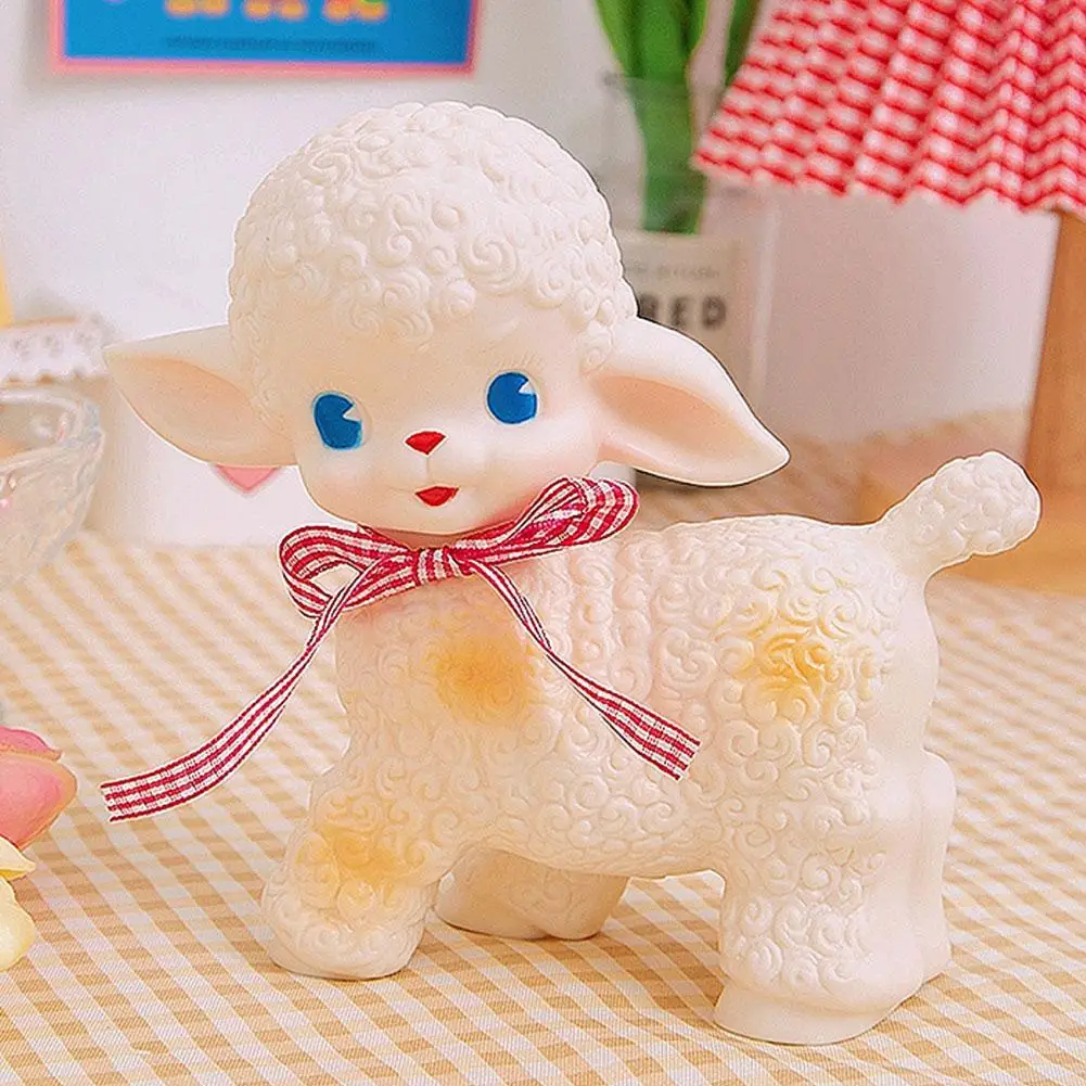 Montessori Retro Classic Rubber Sheep Dolls Cute Girl Sweetheart