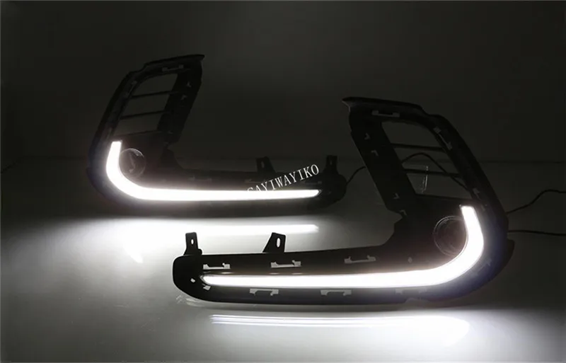 2 шт. для hyundai Elantra светодиодный DRL дневные ходовые огни ABS противотуманная фара с желтым сигналом поворота