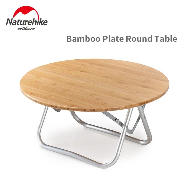 Naturehike Portable Folding Round Table Outdoor Camping Picnic Simple Bamboo Round Tables Phyllosta