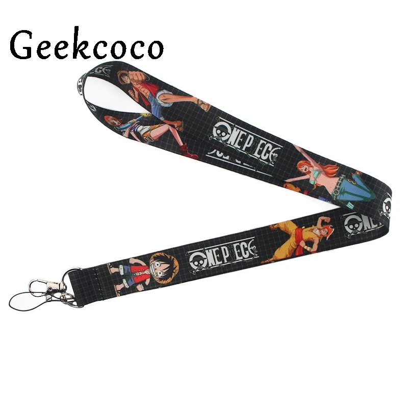 

ONE PIECE character punk Tags Strap Neck Lanyards Mobile Phone for keys ID Card Pass Gym USB badges holder DIY Hang Rope J0482