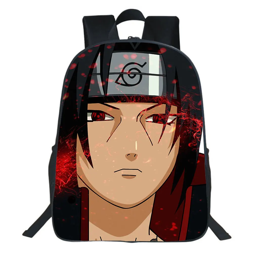 

Japan Anime Backpack Sharingan Schoolbags Children Bookbag Uzumaki 16 Inch Akatsuki Backpack 3D Anime Cosplay Rucksack
