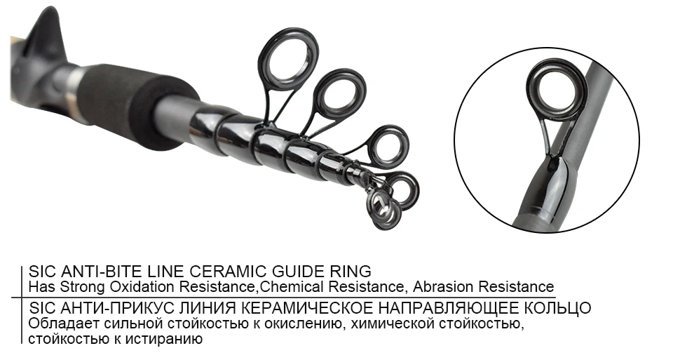 K8356 99% Carbon Travel Fishing Rod 1.8M 2.1M 2.4M 2.7M Portable Telescopic Spinning Fishing Hand Pole Carbon Fiber Casting Rod (15)