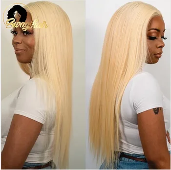 

Swag Hair #613 Straight 13x4 Lace Front Wigs Blonde Color Human Hair wigs 100% Brazilian Remy Hair 150% 180% Density 8-26Inch