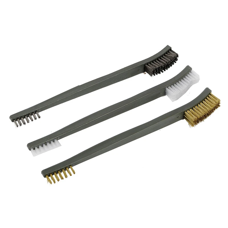 Brush Set Tactifans Gunsmith 3 шт двухконцевые щетки и 4 шт нейлоновые палочки набор Универсальный пистолет охотничий чистящий комплект Пейнтбольные аксессуары - Цвет: Brush Set