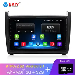 EKIY 9 ''ips мультимедиа для Android плеер No 2 Din Авто Радио стерео для Volkswagen Polo 2014 2015 gps навигация 4G Модем