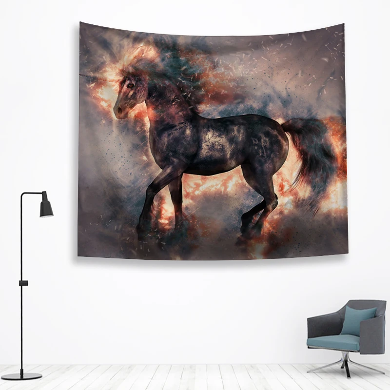 Лошадь стены Ttapestry висячие украшения богемный пляжный коврик дом Декор общежития Мандала гобелены колдовство хиппи