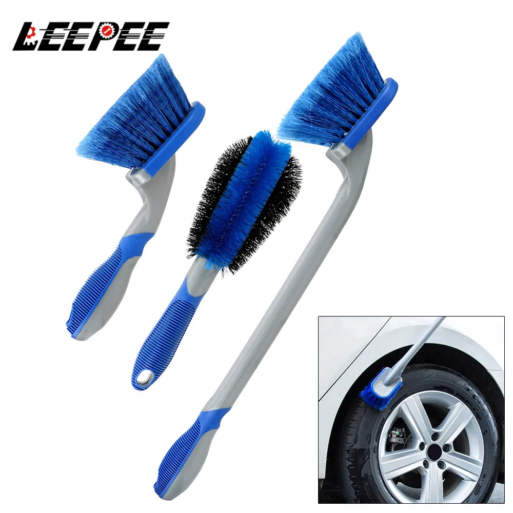 

LEEPEE Car Wheel Tyre Cleaning Brush Car dust Washing Tool Autos Multi-Functional detailing Combination Tools