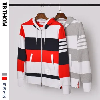 

TB arrivals 2020 THOM new men's hooded contrast color sport casual spried cotton men fashion autumn jacket male
