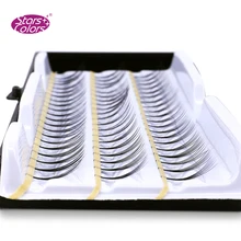 20 лотков популярный стиль белый 6 вспышек естественно выглядящие Искусственные ресницы c-образной формы ручной работы синтетические волосы один глаз ресниц