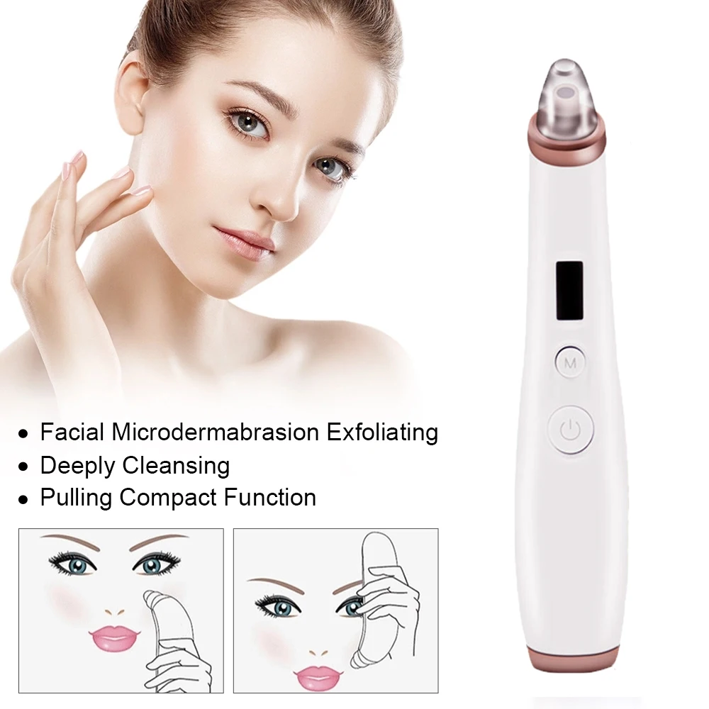 

Beauty Blackhead Remover Face Deep Pore Vacuum Acne Cleaner For Remove Pimple Skin Tag Nose Cleansing Instrument Skin Care Tools