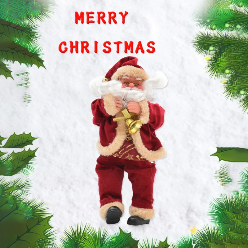 25 см Санта Клаус детское сидение дом Рождественский подарок игрушки фланелевые окна стол украшения Рождественский подарок Рождественские вещи