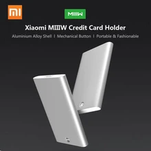 Xiaomi MIIIW Credit Card Box Holder Mini ID Card Box Aluminium Business Credit Card Case Bank Pocket Purse Wallet for Women Men(China)