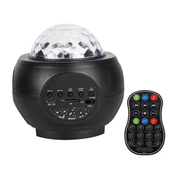 

LED Star Projector Night Light Starry Sky Projection Lamp Ocean Wave Projector With Remote Control And Bluetooth Speaker Lights