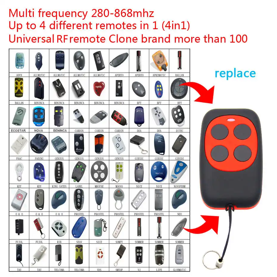 Multi Frequency Copy 280 868mhz Fixed Code Rolling Code Gate