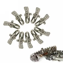 100 шт./лот, серебряный сплав цинка, регулируемая u-образная скоба, Пряжка для кемпинга, веревка для выживания, Паракорд, браслет, пряжка, аксессуар