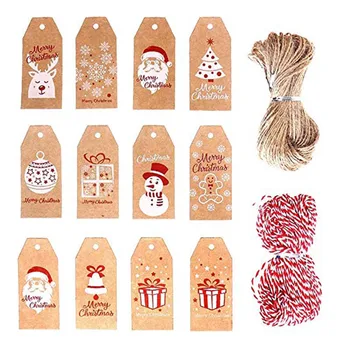 

Merchandise Garment Party Gift Package Christmas Tag Holiday DIY Arts Present Wrap Kraft Paper Hang Labels Crafts Portable