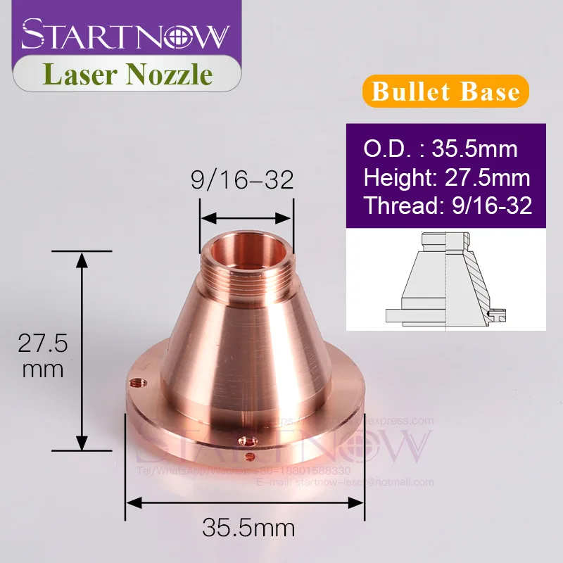Startnow Bullet Laser Nozzles For Lasermech Fiber Cutting Machine Head Jet With Raytools Lid Base Double Caliber 0.8 1.8 3.5 4.0|cutting