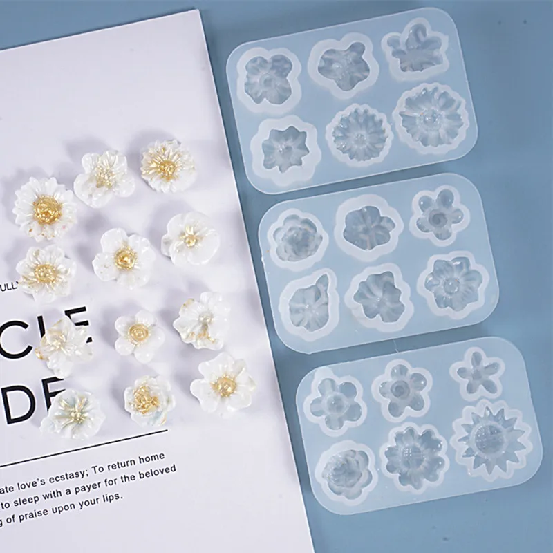 1 PCS Flowers Silicone Mold DIY Jewelry Making Tool Moulds UV Epoxy Resin Decorative Craft |