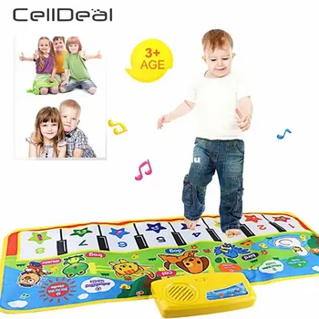 

CellDeal Kids Boys Girls Touch Play Learn Singing Piano Keyboard Music Carpet Mat Education Rug Area Birthday Christmas Gift